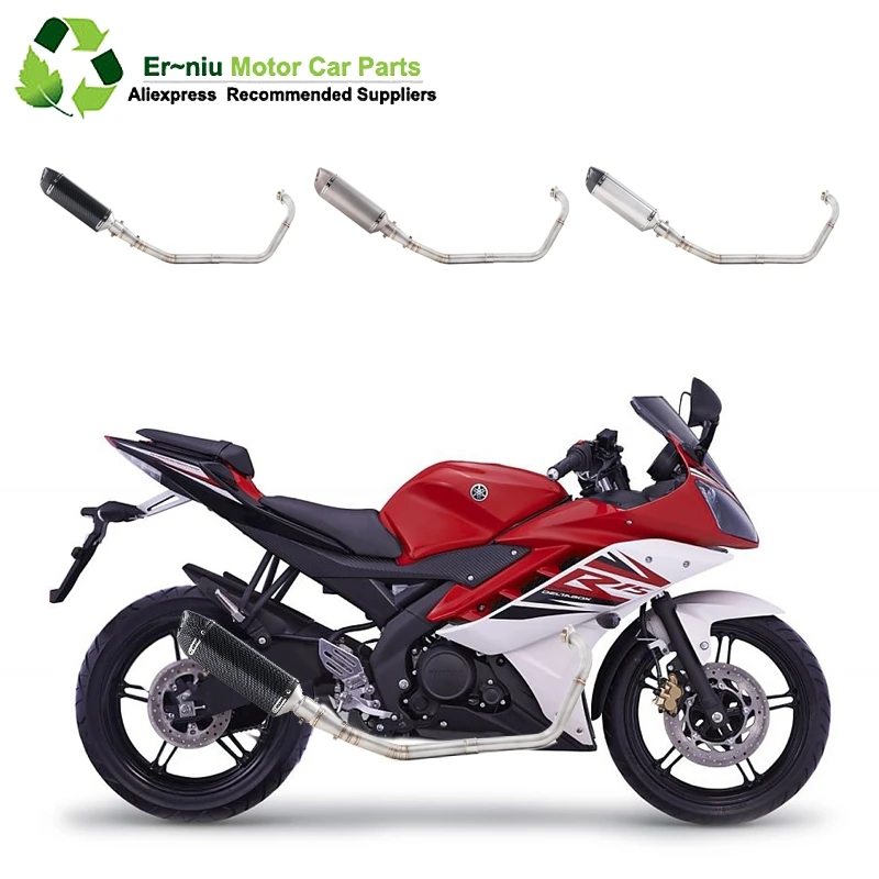 

R15 YZF-R15 MT15 Motorcycle Full System Exhaust Muffler Escape Modified Link Pipe Slip-On For yamaha R15 2008-2017