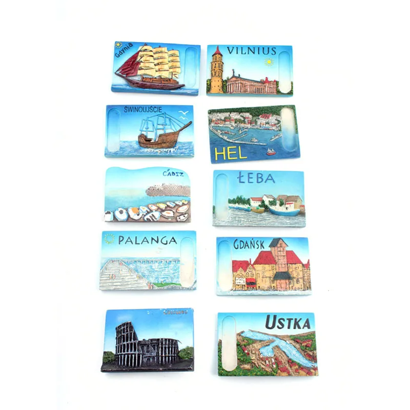 

GDYNIA LEBA CADIZ PALANGA SWINOUJSCIE GDANSK USTKA COIOSSEO VILNIUS HEL World City Travel Souvenir Refrigerator Magnetic Sticker