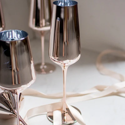 Новинка, чашка для красного вина, бокал для шампанского, барная посуда, кухонные инструменты, вечерние принадлежности, Коктейльная чашка, свадебная посуда для напитков, Золотой/Розовый винный стакан - Цвет: 400ML