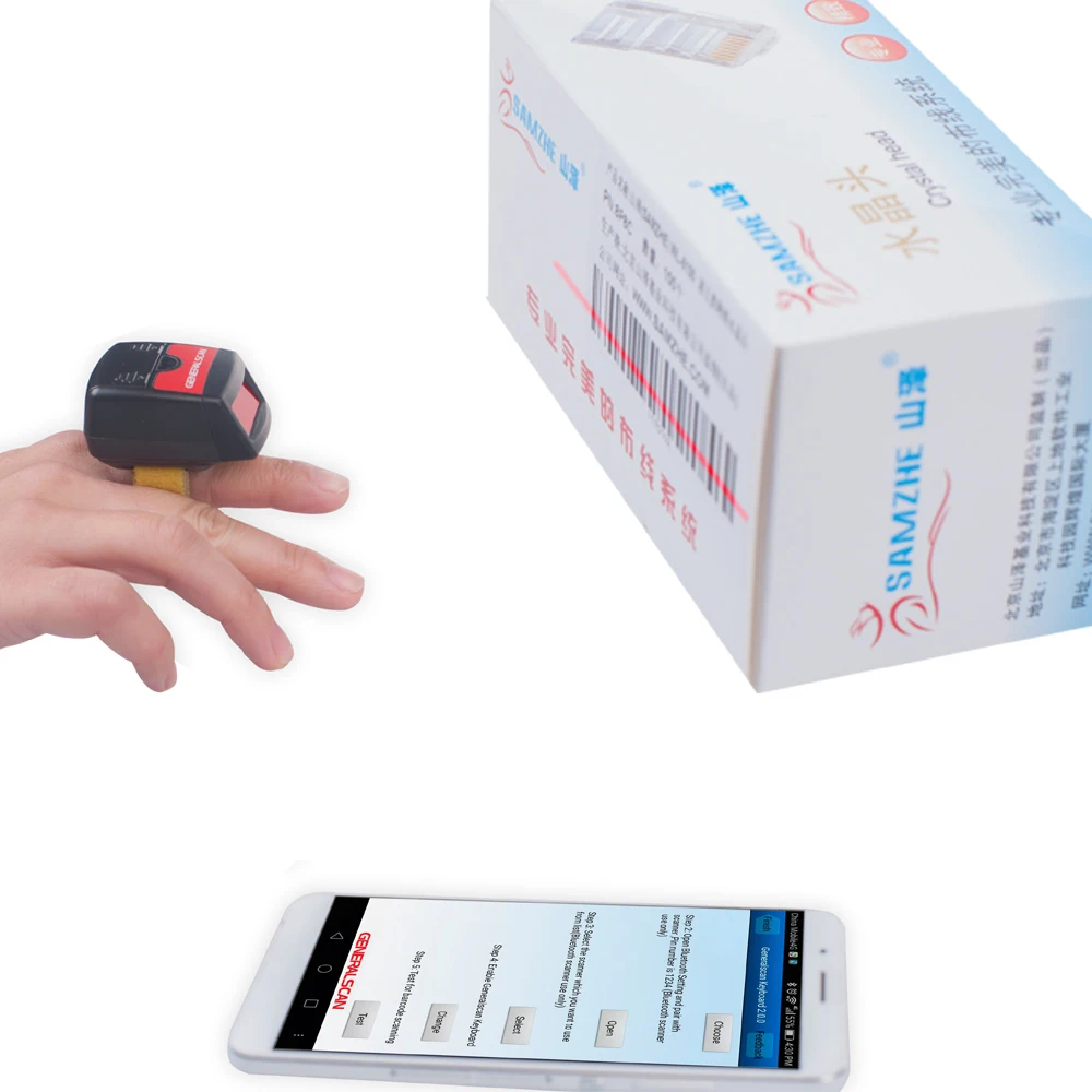 Generalscan gs R1000BT-Pro 1d الليزر بلوتوث/usb حلقة ماسح الباركود ل الروبوت ios ويندوز