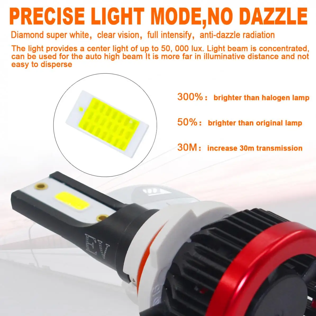 1 пара Автомобильные светодиодные лампы 9005/H10/HB3 120 Вт 6500 лм|Передние LED-фары для