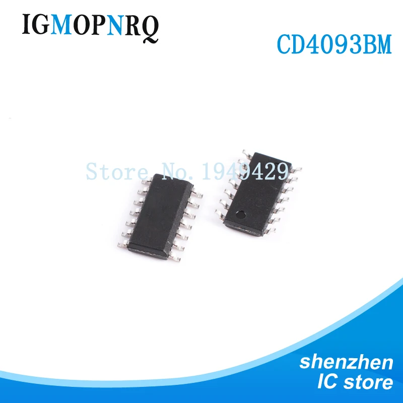 

10PCS HEF4093BT SOP14 HEF4093 HCF4093 CD4093BM Logic gate Quad NAND Schmitt 2-input trigger New Original