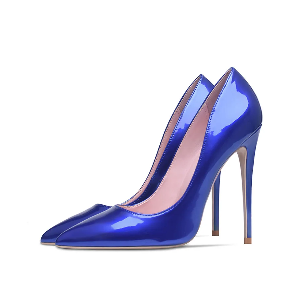 Shoes Woman High Heels Pumps 12cm Tacones Pointed Toe Stilettos Talon Femme Sexy Ladies Wedding Shoes Black Heels Big Size