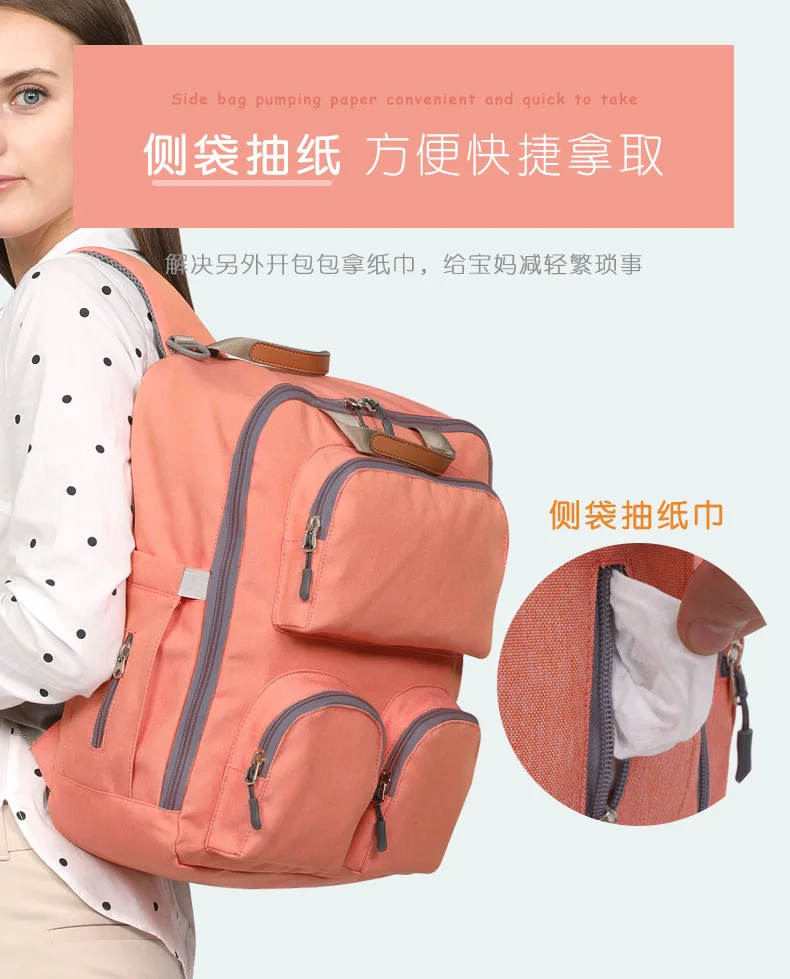Милый детский подгузник сумка, водонепроницаемый рюкзак большие детские пеленки сумка рюкзак для беременных сумки Baby Care изменение мешок