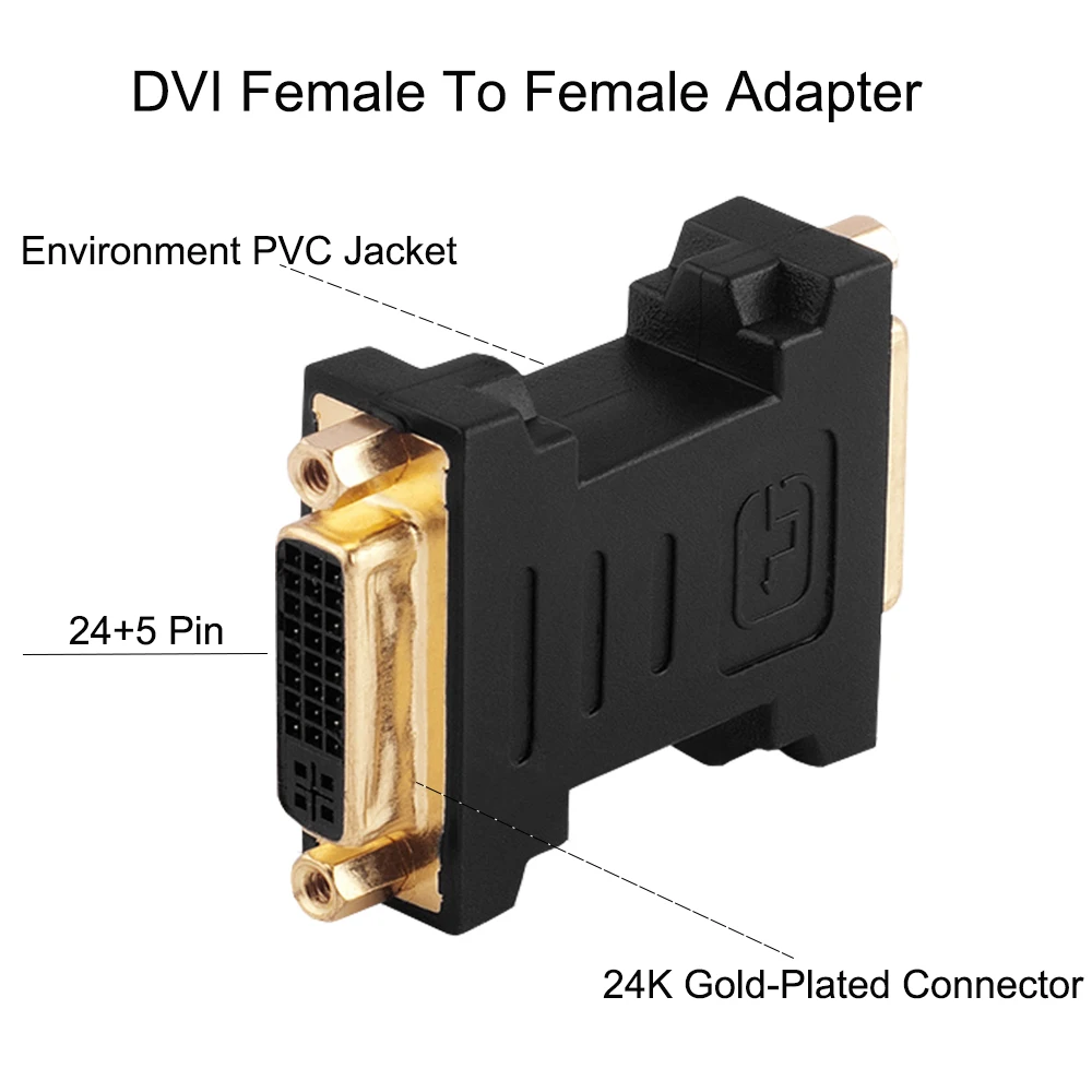 PCER تحويل DVI الإناث إلى الإناث 1920*1080 وعاء ودعم شاشة عرض كمبيوتر شاشة عرض التلفزيون DVI محول DVI محول PCER تحويل DVI الإناث إلى الإناث 1920*1080 وعاء ودعم شاشة عرض كمبيوتر شاشة عرض التلفزيون DVI محول DVI محول