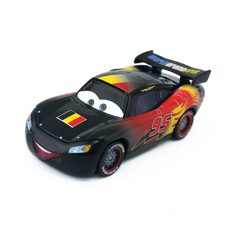 

Disney Pixar Cars No.95 Lightning Mcqueen Belgium Pattern Metal Diecast Toy Car 1:55 Loose Brand New In Stock & Free Shipping