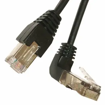 

Great-Q 5pcs High quality Cat5 RJ45 connector Male to Down / Up angle Male 90 Degree Ethernet Cable RJ-45 Lan internet