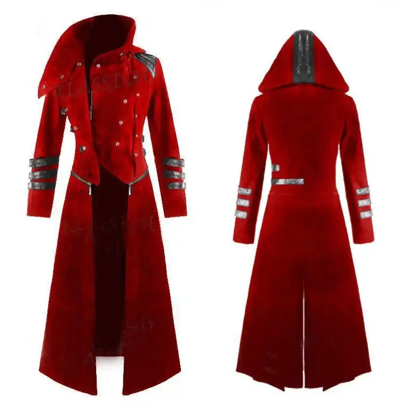 Costume cosplay Manteau de marche victorien Veste de smoking Veste gothique frack steampunk m/édi/éval pour homme