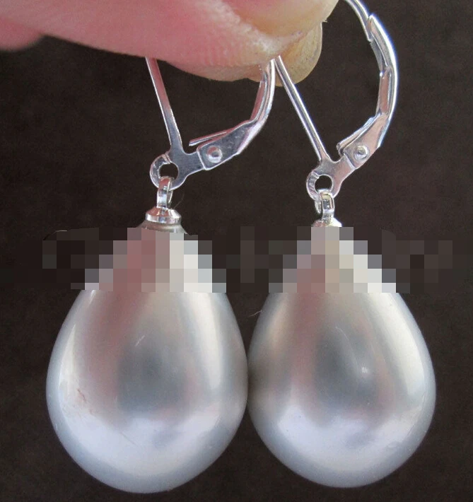 

hot sell new - -hot 09258 drip gray sea shell pearl earring