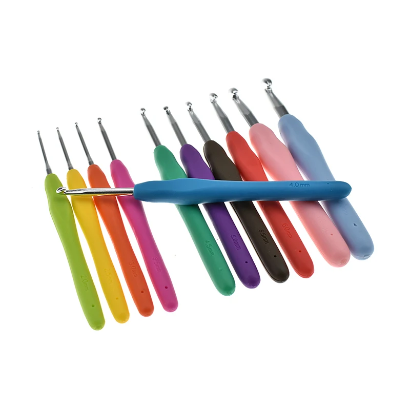 Looen 12 pcs Mix Sizes Crochet Hooks Set Ergonomic Handles With 10 pcs Knitting Clips Yarn Needles Crochet Hook Set For Women  (3)