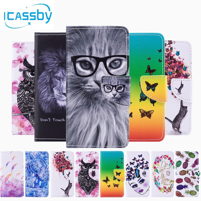

sFor iPhone 6 Case iPhone 7 8 Case Leather Wallet Cute Cat Owl Flip Cover Phone Cases For iPhone 6S 6 7 8 Plus X Capinha Etui