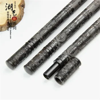 

There are equipment quality ebony carved guanyin heart sutra long joss stick Lie fragrant pipe wooden crafts