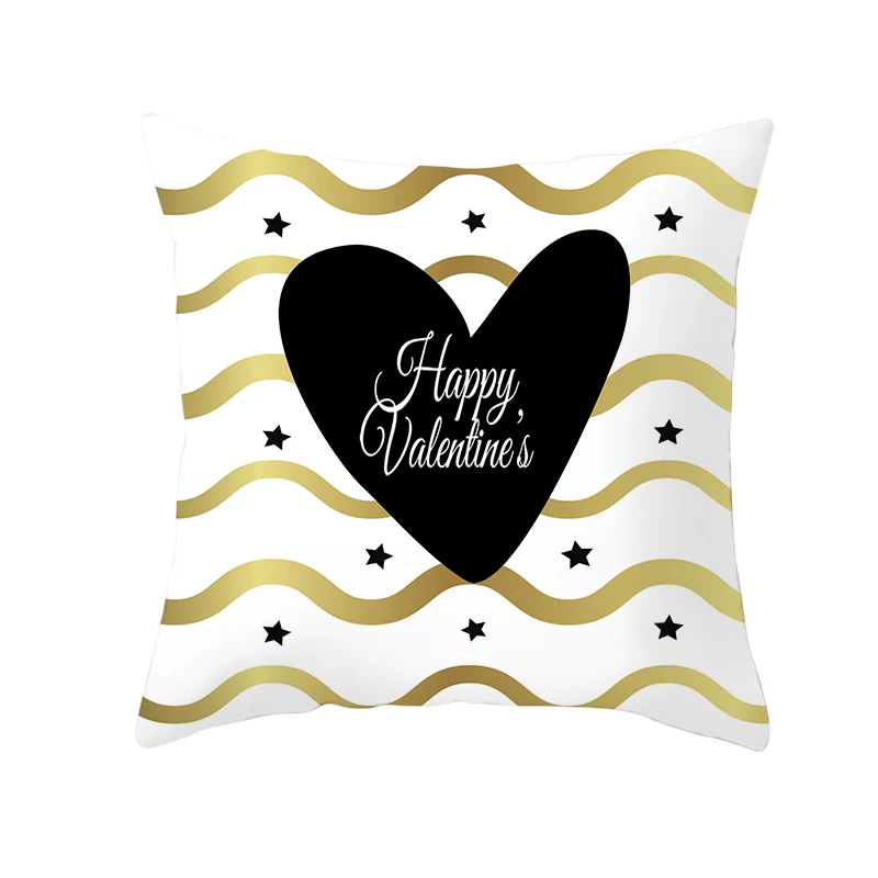 Black and White Heart Pillow Cover - Valentine's Day Decoration-2.jpg