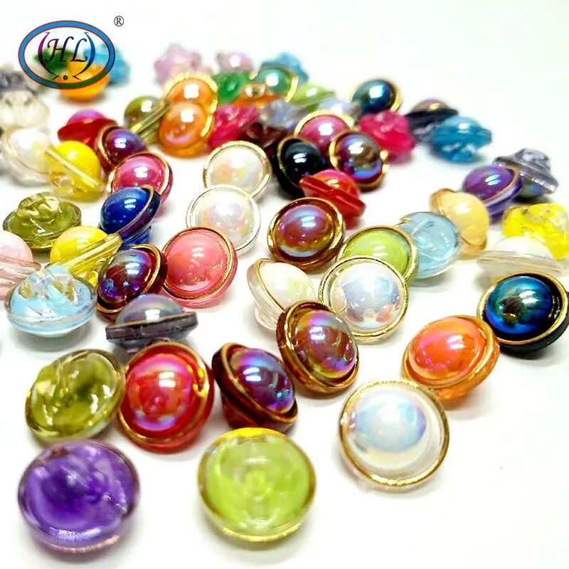 

HL Mix Colors Random 12MM 20/40/80pcs Acrylic Buttons Shank Apparel Sewing Accessories DIY Crafts