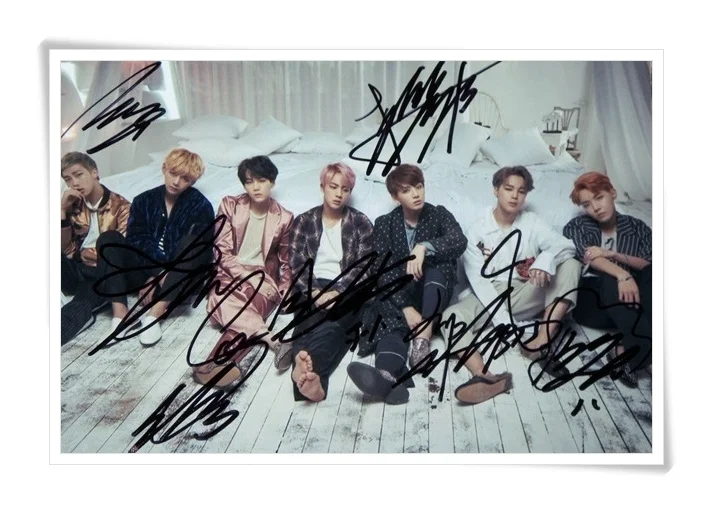 BTS autographed photo WINGS signed picture group photo 10 ...