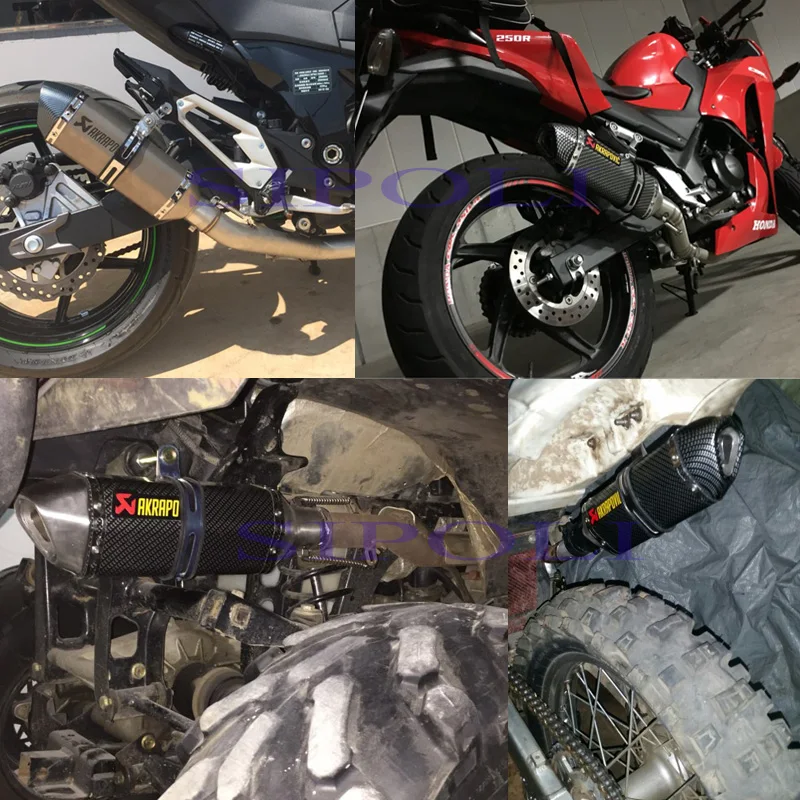 51 мм Универсальный мотоциклетный выхлоп Akrapovic Dirt Pit bike escape модифицированный GY6