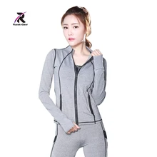 Гимнастерка для занятий йогой и фитнесом, Женские Спортивные Компрессионные колготки, женские спортивные футболки с длинными рукавами