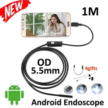 5.5mm Lens Android USB Endoscope Camera HD720P IP67 Waterproof Snake Pipe Gadget Inspection Android Phone OTG USB Borescope 6LED