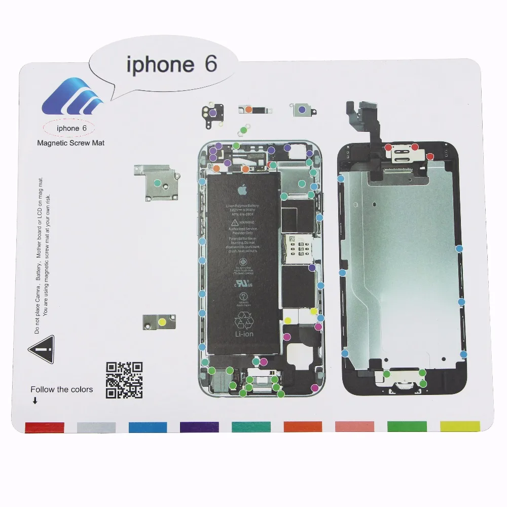 

25x20cm 1 piece Magnetic Screw Mat For iPhone 7 7Plus 6 6s Plus LCD Screen Opening Tools Repair Work Pad
