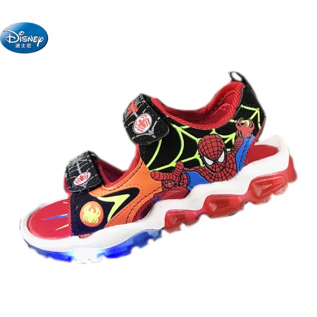 disney spiderman boys sandals with led light 2108 kids shoes europe size 20 shoes