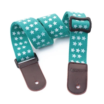 

Longteam cotton + leather five-pointed star pattern uukiri shoulder strap with tail nail and Tied rope length 75-125cm width 4cm