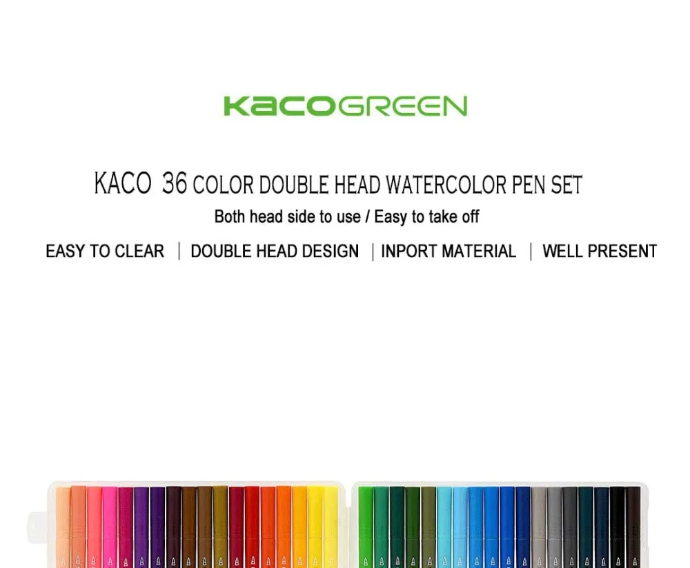 Xiaomi mijia красочный знак ручка, KACO 36 andy варианты цветов, двойная головка дизайн, посылка на продажу, высокая безопасность, многофункциональная функция