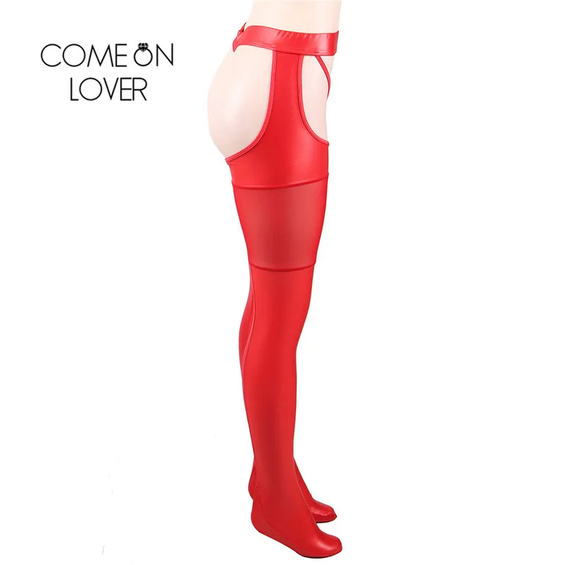 Patchwork Faux Leather Stockings 5 Patchwork Faux Leather Stockings 5