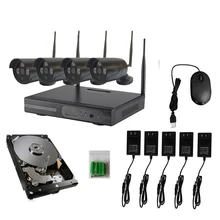 4CH 720 P HD Беспроводной CCTV Системы мощный WI-FI NVR IP Камера IR-CUT 2.0MP CCTV Камера камера наружного видеонаблюдения Наборы