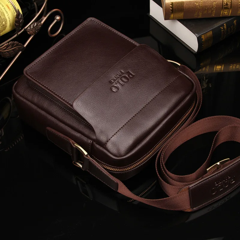 

Quality Original Leather Male Casual Shoulder Messenger bag Cowhide Fashion Cross-body Bag 8" Pad Tote Mochila Satchel bag