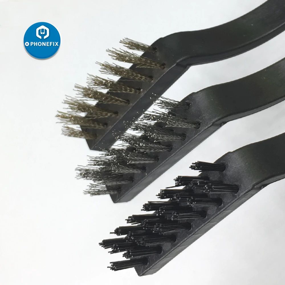 3 IN 1 Anti-static Golden Silver Steel Brush Set (6)