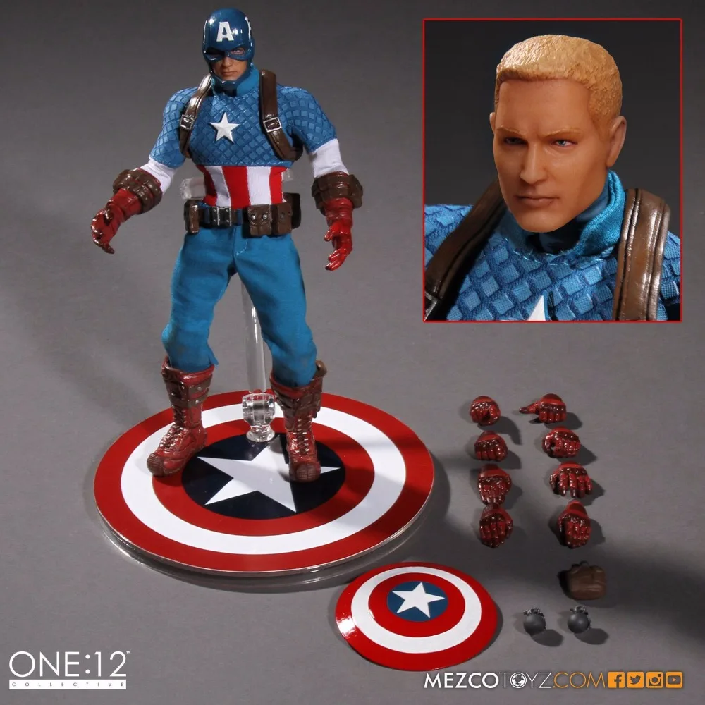 Crazy Toys Captain America Variant Action Figure Real Colthes Verion Movable Joints Captain America PVC Figures Toy Brinquedos  (2)