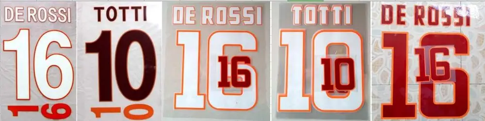 

13-14 14-15 TOTTI DE ROSSI nameset patch badge