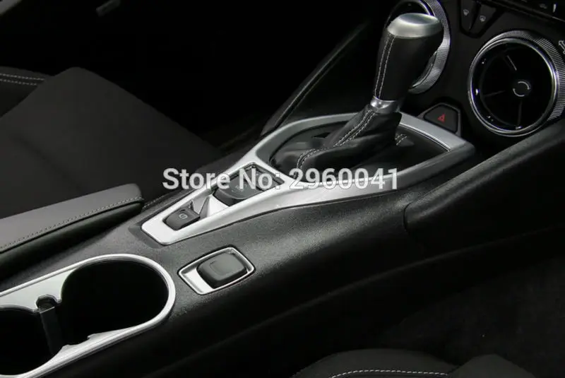 El más nuevo Panel de engranajes plateados recorta la cubierta de cambio piezas interiores de cromo estilo ABS para Chevrolet Camaro 2017