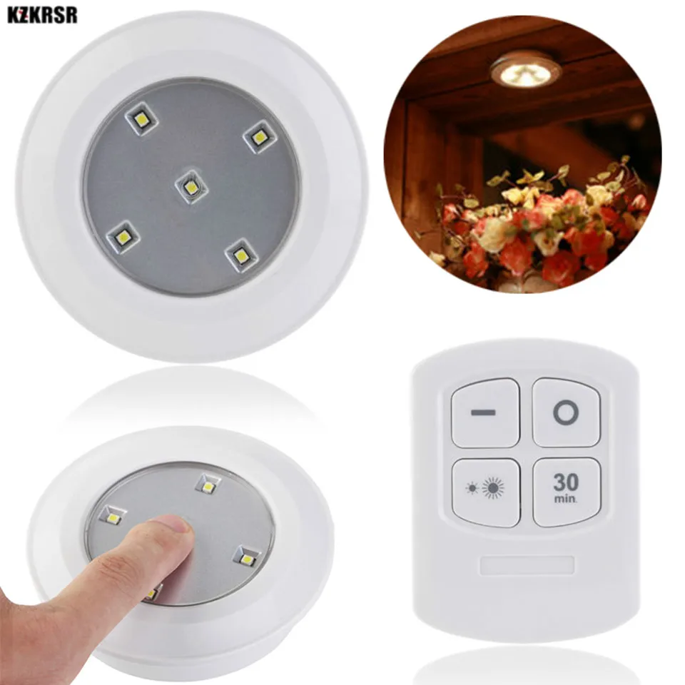 

5Leds AAABattery Operated LED Under Cabinet Lights led Closet Lights Tap or remote control For Wardrobe Bathroom stair Cupboard