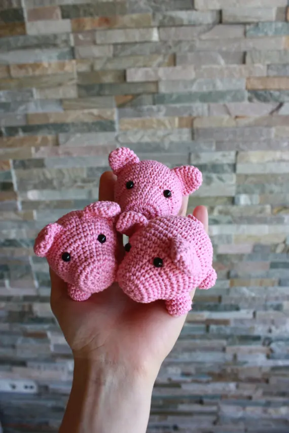 Маленькая свинья вязаная игрушка погремушка Amigurumi|rattle toys|toy rattlecrochet rattle |