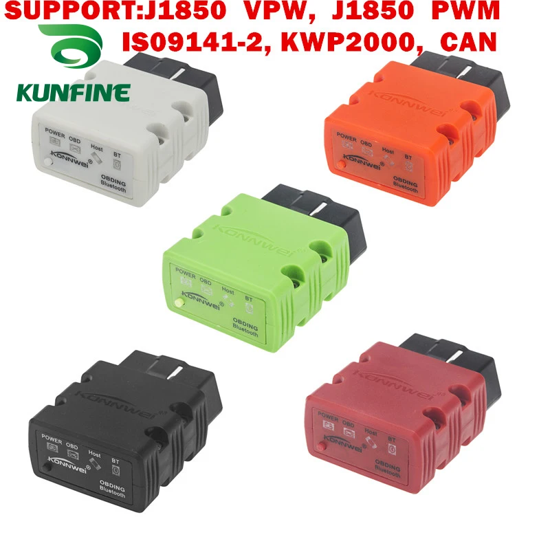 Сканер диагностического кода KW902 ELM327 Bluetooth 3 0 ODB2 II для Android-телефонов Windows ПК |
