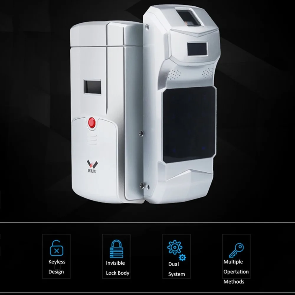 

WAFU Smart Lock HF-011A Bluetooth Enabled Fingerprint and Touchscreen Keyless Smart Lock Deadbolt with Built-In Alarm New hot