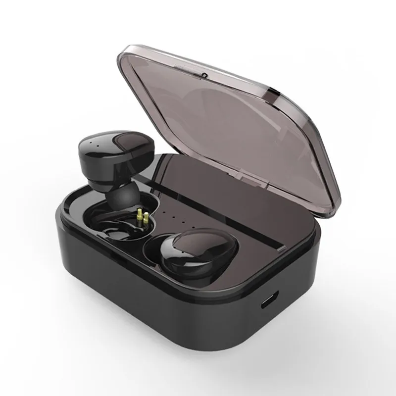 Мини беспроводные Bluetooth наушники стерео гарнитура с зарядной коробкой микрофон