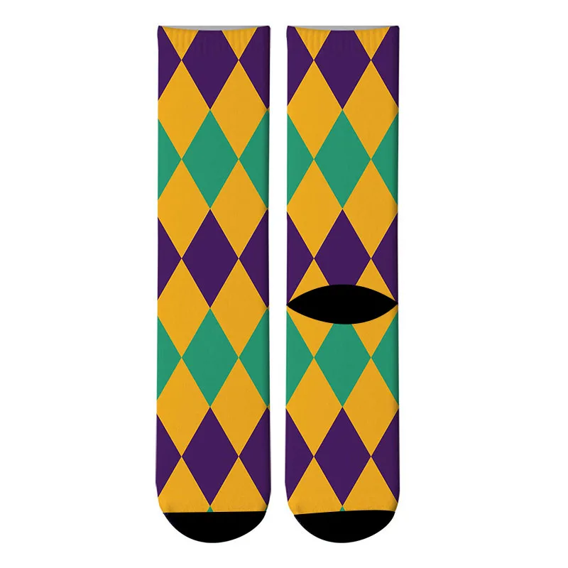 Ловец снов с 3D принтом Мужские удобные забавные длинные носки Медузы Гольфы Марди трава Футбол Велоспорт кавайные носки - Цвет: 4