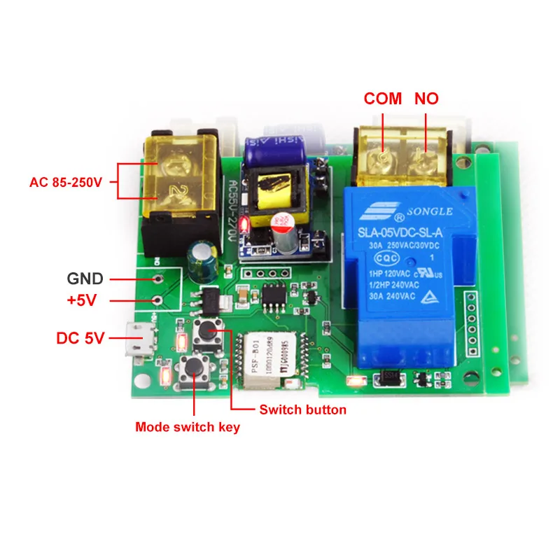 Wi Fi релейный модуль В 220 30A высокой мощности 4000 Вт умный DIY переключатель