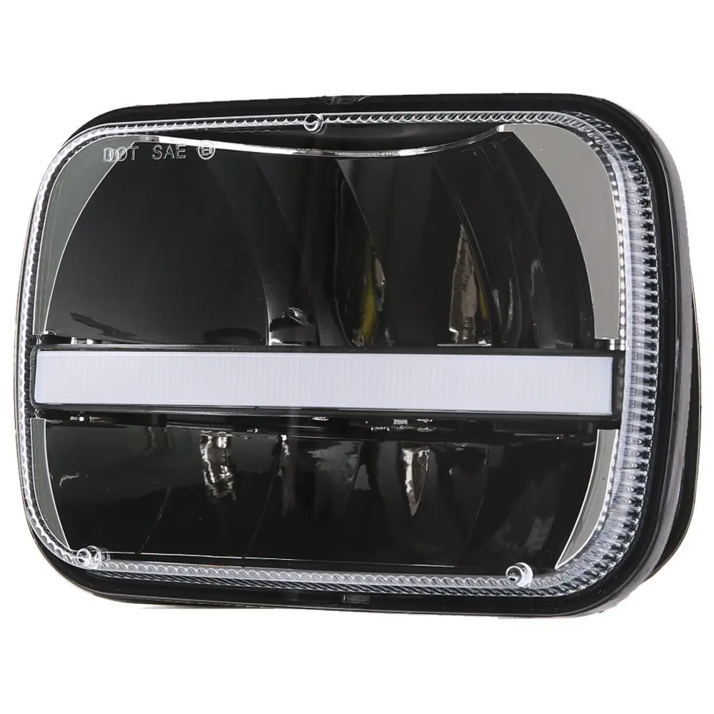 DOT approved 5 x 7inch Rectangular LED Headlights DRL Turn Signal for Jeep Wrangler YJ Cherokee XJ Trucks Offroad Headlamp Replacement H6054 H5054 H6054LL 69822 6052 6053.d