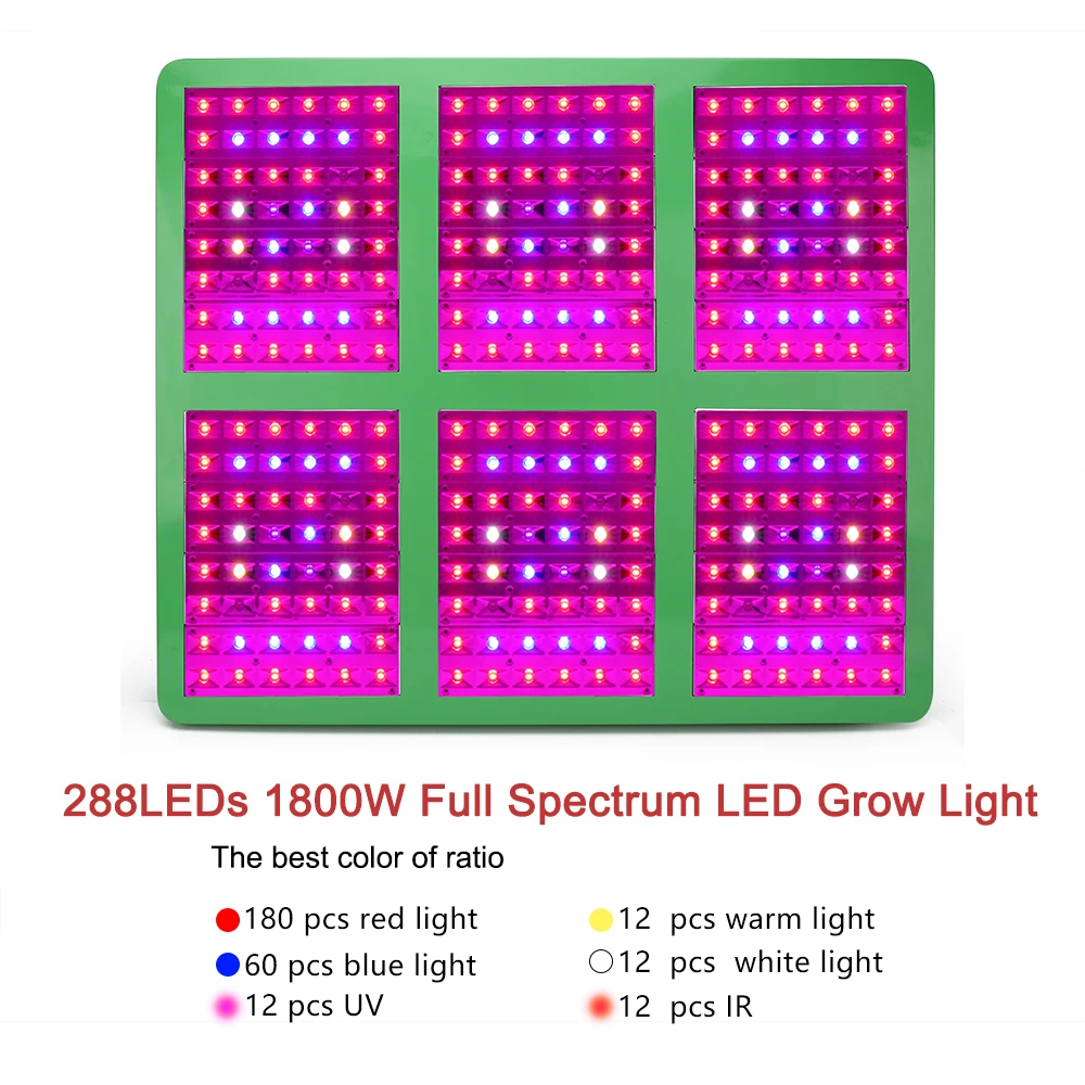 300 Вт 600 Вт 1200 Вт 1800 Вт Светодиодный светильник для выращивания растений AC85 265 в, высокая мощность, полный спектр, лампа для выращивания растений в помещении, палатка, освещение для аквариума