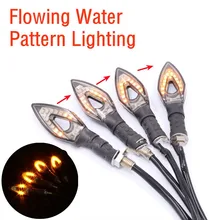 

2018 newest 4x Universal flowing water flicker led motorcycle turn signal Indicators Blinkers Flexible Bendable Amber light lamp