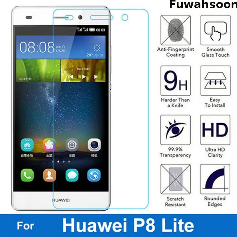 2 шт./лот fuwahsoon Взрывозащищенный закаленное Стекло Плёнки для Huawei P8 Lite Dual мини ale-l02