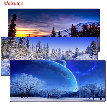 

Mairuige Winter Mountain Large mouse pad Anti-slip Natural Rubber PC Computer Gaming mousepad Desk Mat for LOL surprise csgo DOT