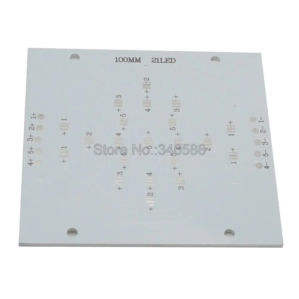 

5 Channel 21Leds 3535 Pad DIY PCB Board Square Shape for Cree XPE XPG XPL XTE XPE2 XPG2 XPL XHP35 or Epileds 3535 High Power LED