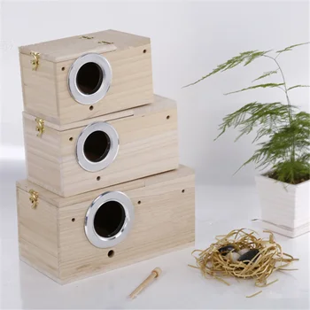 

1- Nest nest parrot breeding incubator box wood tiger peony Xuan breeze nest bird cage bird thrush activities