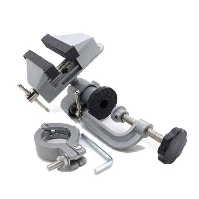 DANIU Mini Multifunction 2 in 1 Table Vise Bench Vice Aluminium Alloy 360 Degree Rotating Universal Clamp Units Vise