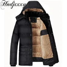 Новая брендовая зимняя куртка мужская Толстая теплая однотонная хлопковая Парка мужская зимняя куртка s и пальто плюс размер 5XL jaqueta masculino