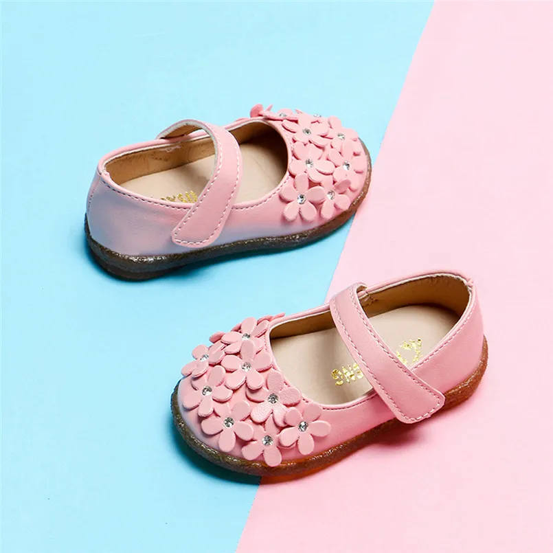 Sandals 2019 new Toddler Baby Girls Children Flower Leather Single Shoes Soft Sole Princess Shoes #4M14 (22)